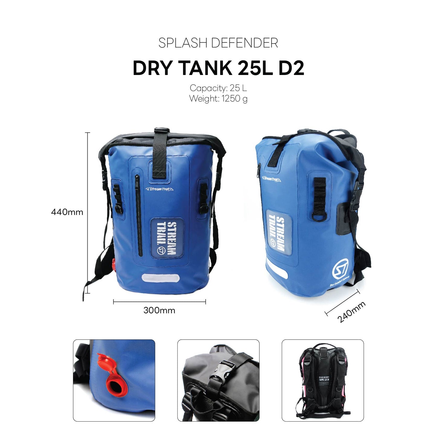 Splash Defender Dry Tank 25L D2