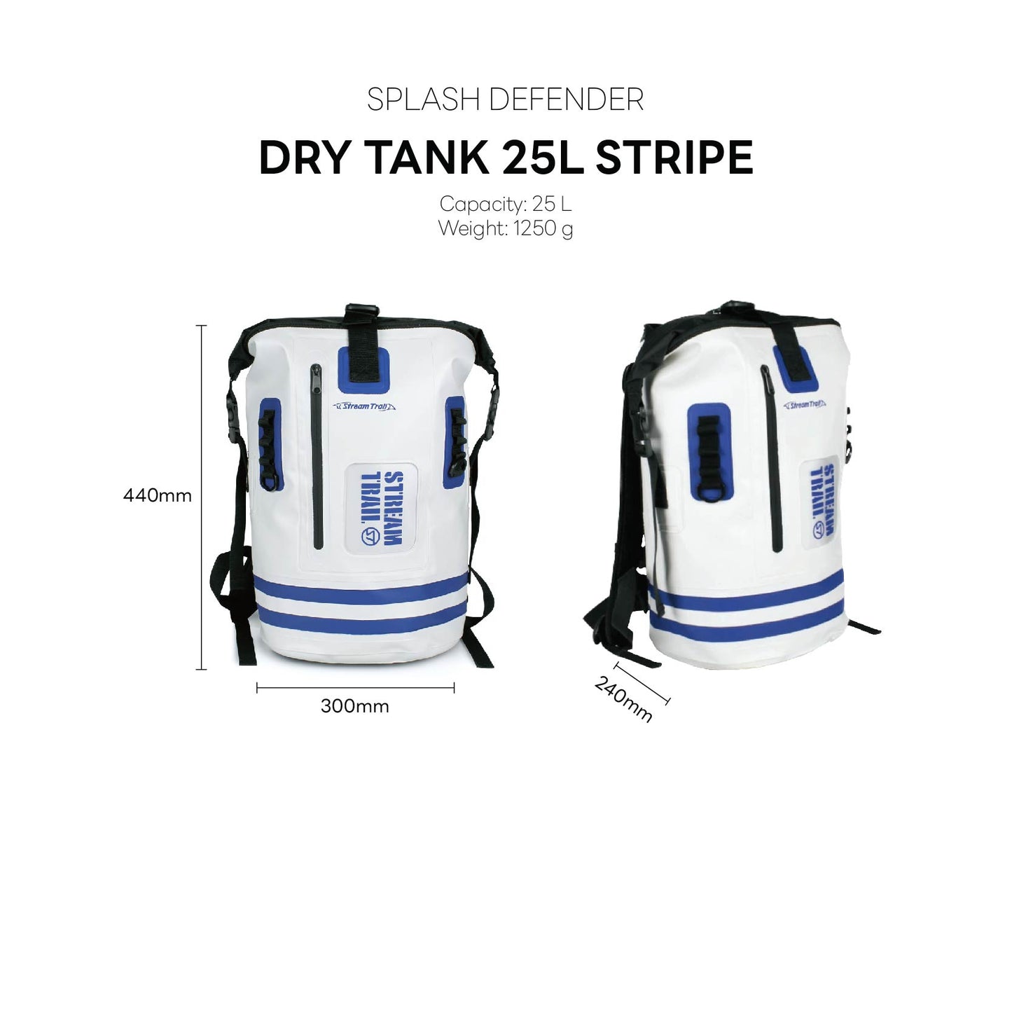 Splash Defender Dry Tank 25L Stripe