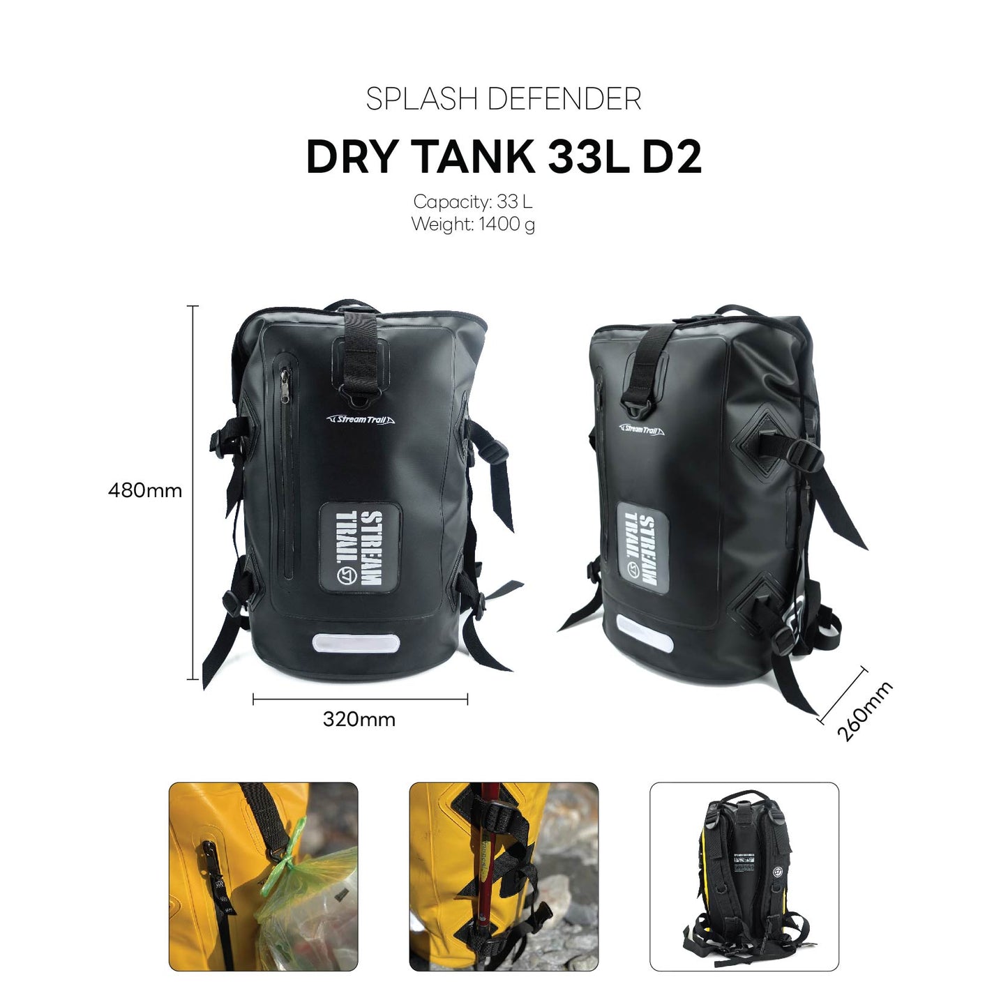 Splash Defender Dry Tank 33L D2