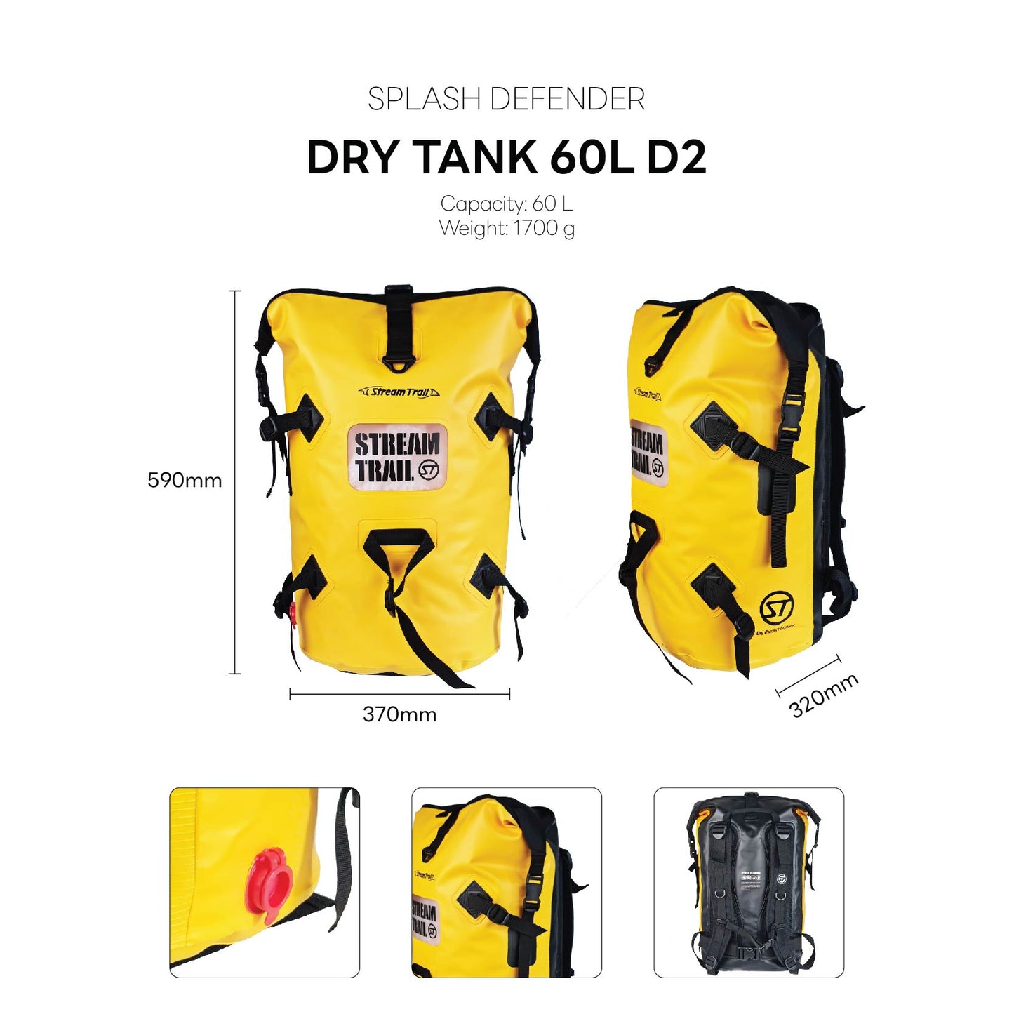 Splash Defender Dry Tank 60L D2