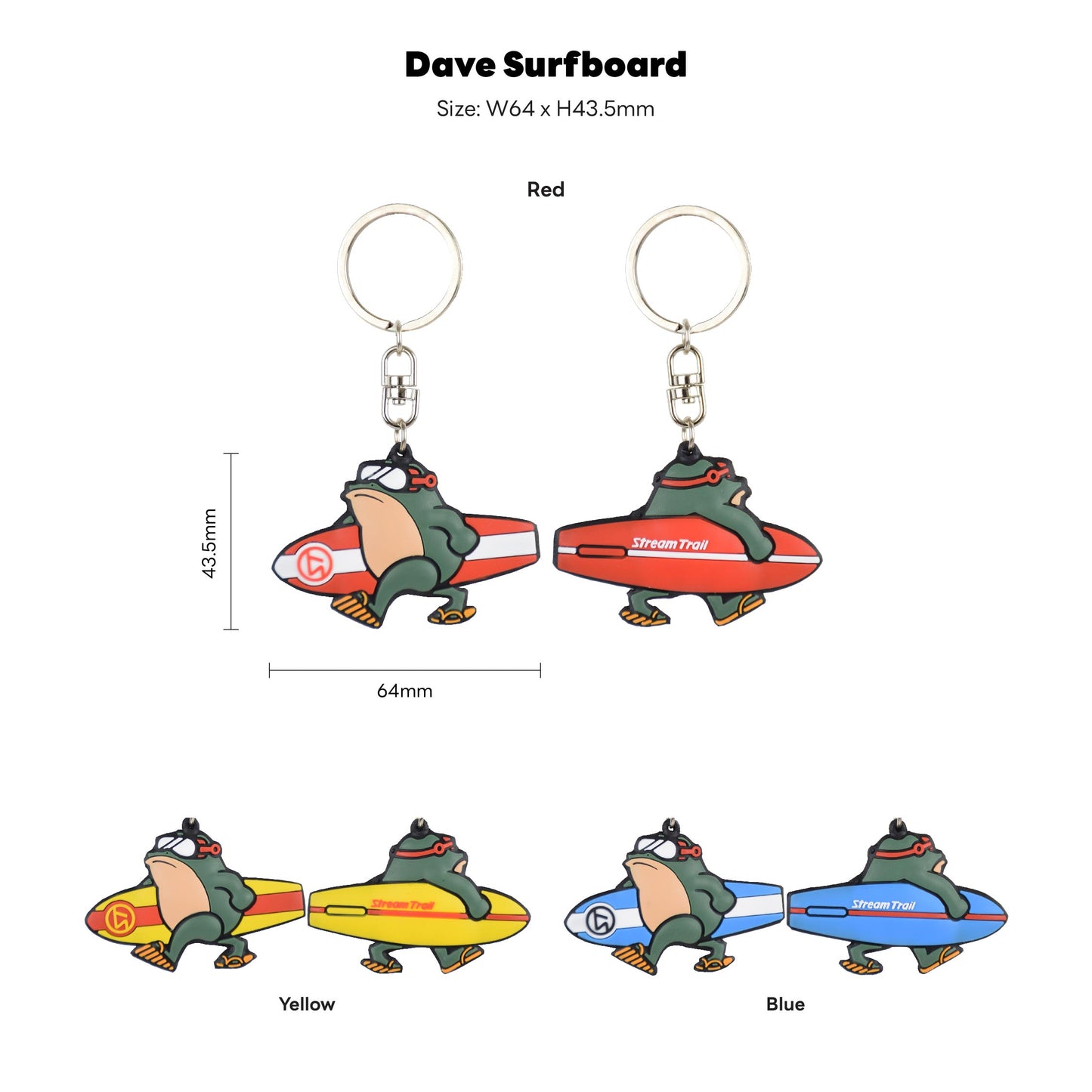 Dave Keychain Surfboard